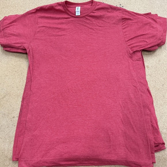 Tultex Men Short Sleeve T-Shirt 202 Blank Lot of 10 Size Medium Heather Red - Picture 1 of 5